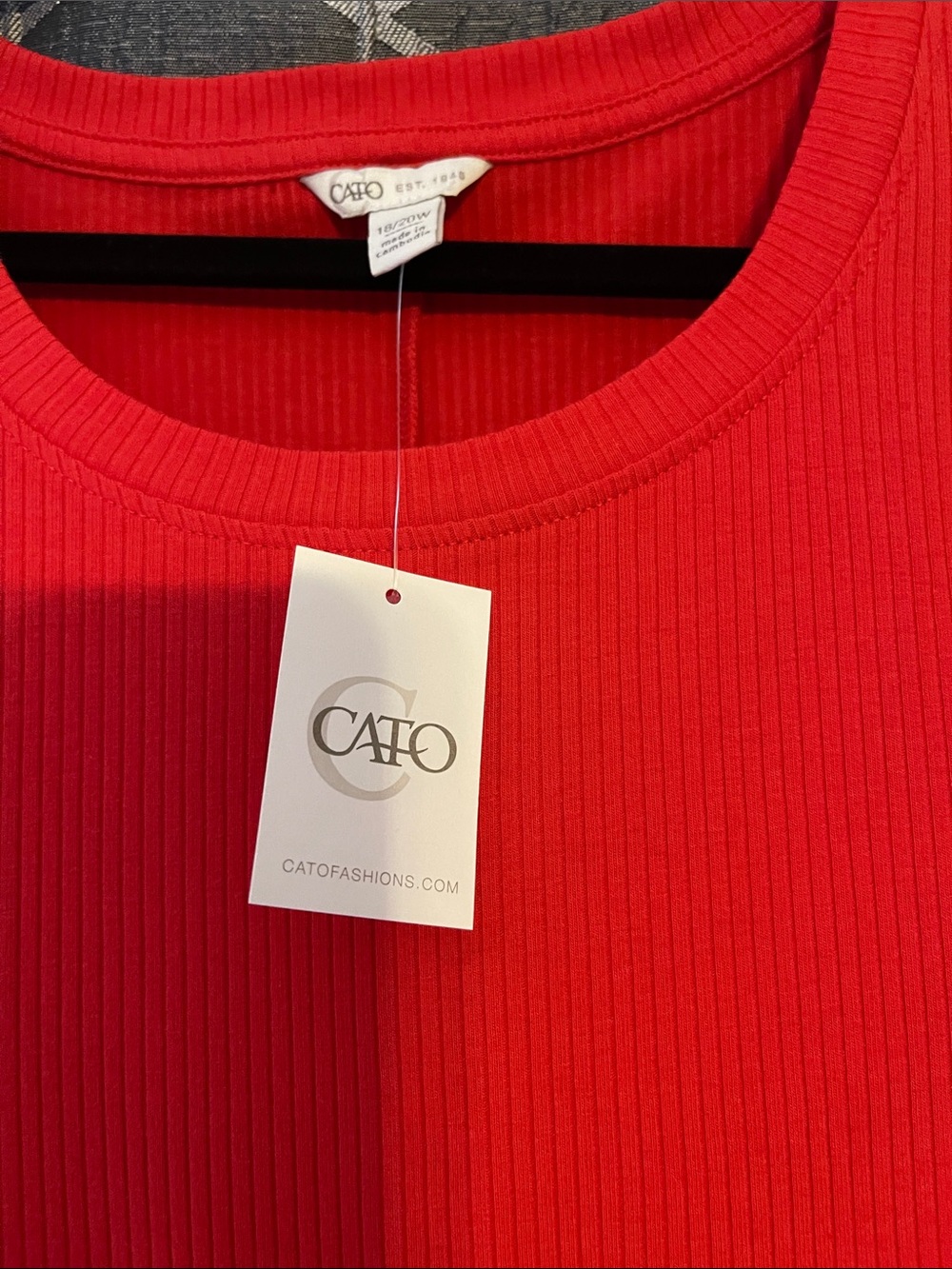 Cato Red Midi Wrap Dress with Short Sleeves - Picture 2 of 3
